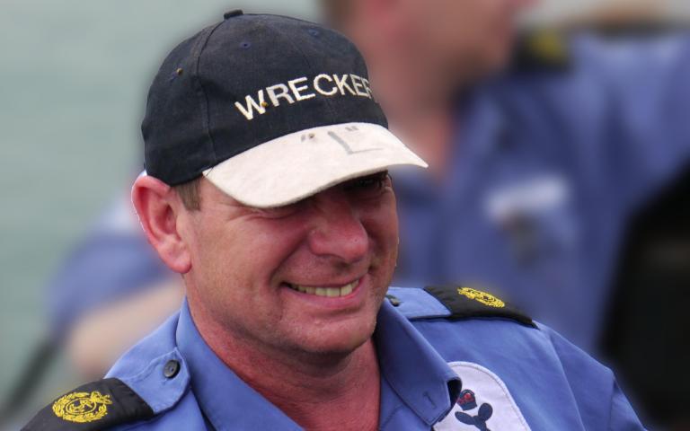 Paddy Conway in number 8s with 'Wrecker' baseball cap
